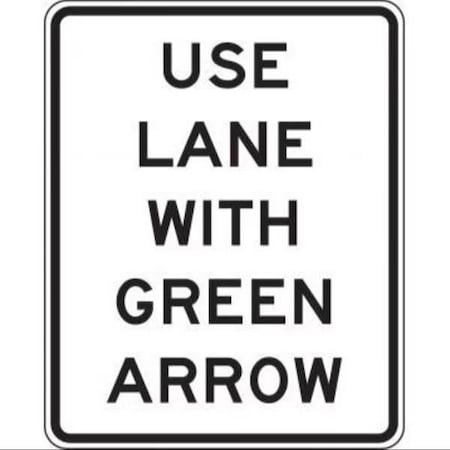 Accuform INTERSECTION SIGN USE LANE WITH FRR722DP FRR722DP